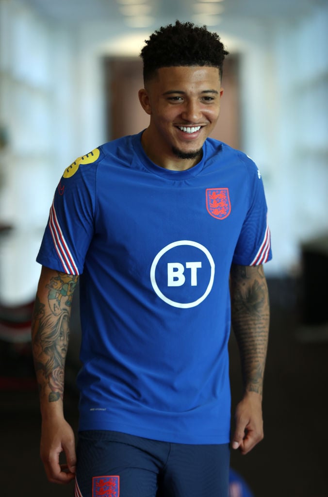 Kalvin Phillips has heaped praise on reported Liverpool target Jadon Sancho.