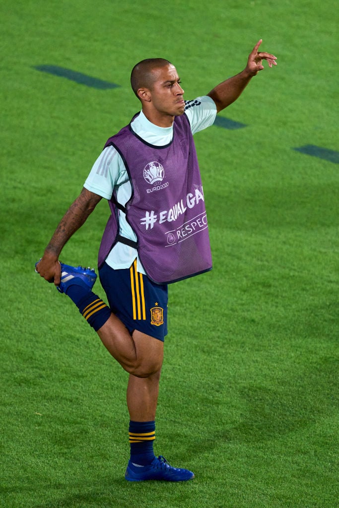 Thiago remained on the bench for Spain against Poland