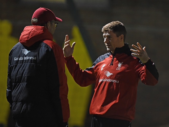 Steven Gerrard and Jurgen Klopp