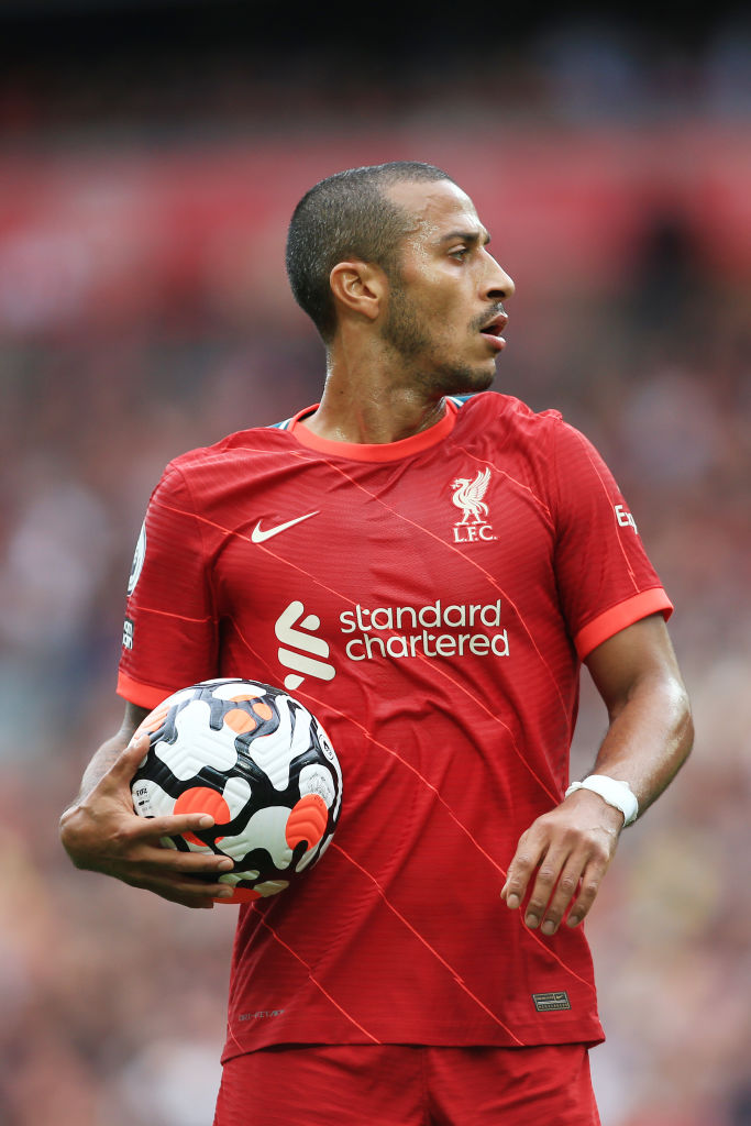 Liverpool fans are alarmed to see that Thiago is on crutches