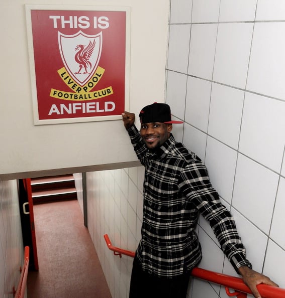 LeBron James Visits Liverpool FC