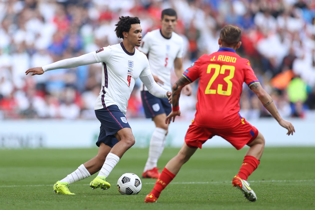 Trent Alexander-Arnold got a start in midfield for England vs Andorra