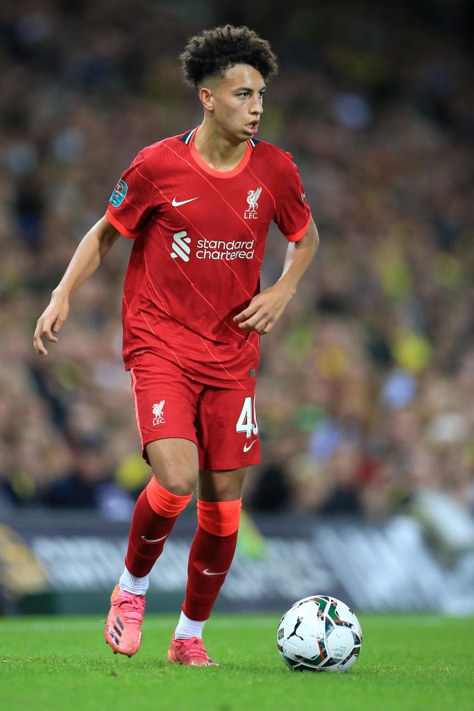 Kaide Gordon with Liverpool first team ahead of Porto clash