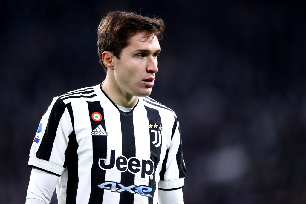 Federico Chiesa of Juventus Fc looks on during the Serie A