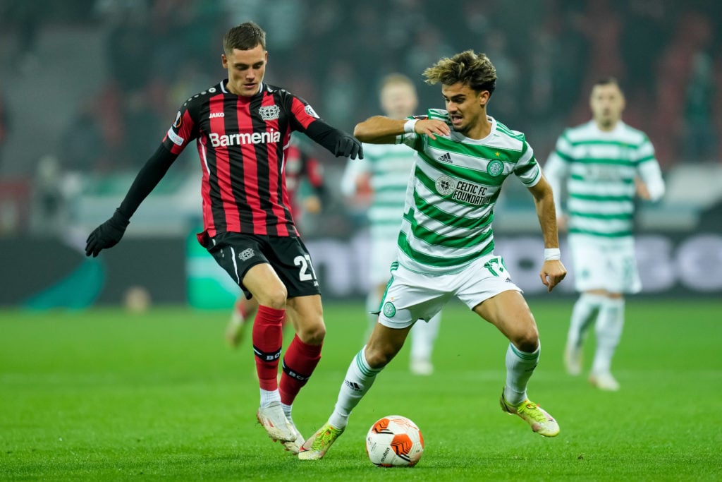 Florian Wirtz in action vs Celtic.