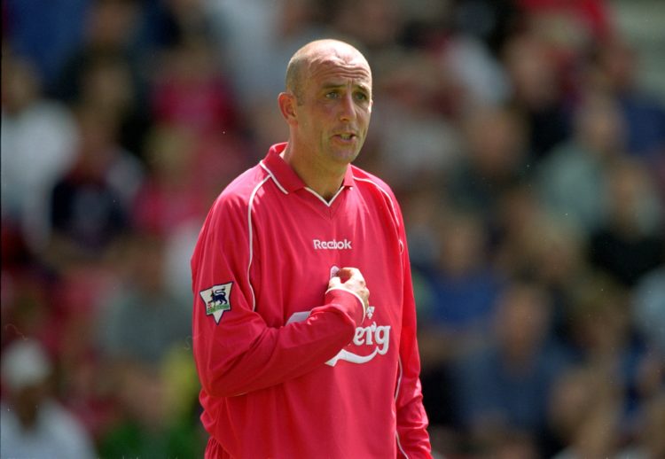 22 Jul 2000:  Gary McAllister of Liverpool in action during a pre-season friendly match against Stoke City at the Brittania Stadium in Stoke, Engla...