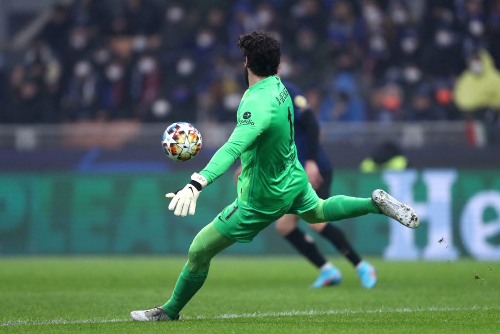 Alisson Becker of Liverpool Fc in action during the Uefa