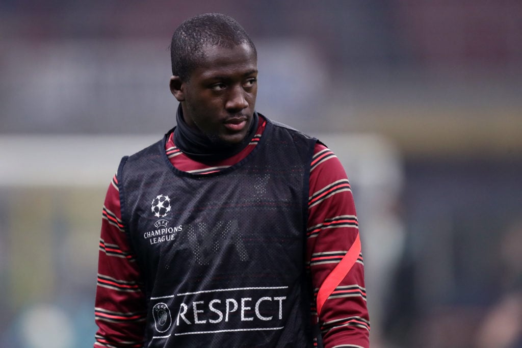 Ibrahima Konate of Liverpool Fc looks on during warm up