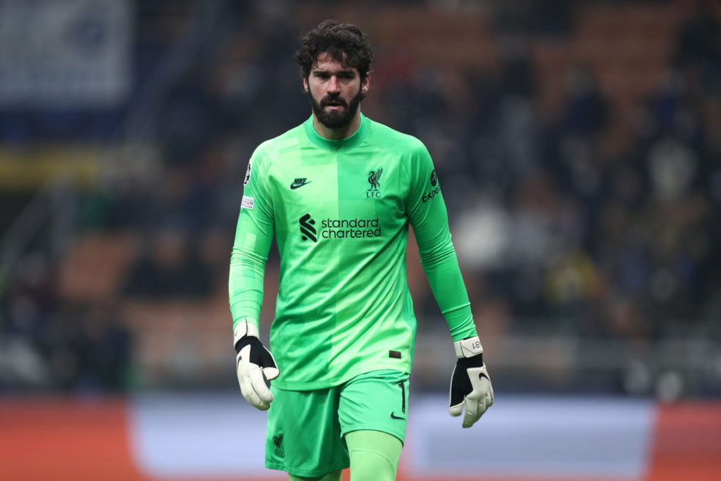 Alisson Becker of Liverpool Fc looks on during the Uefa