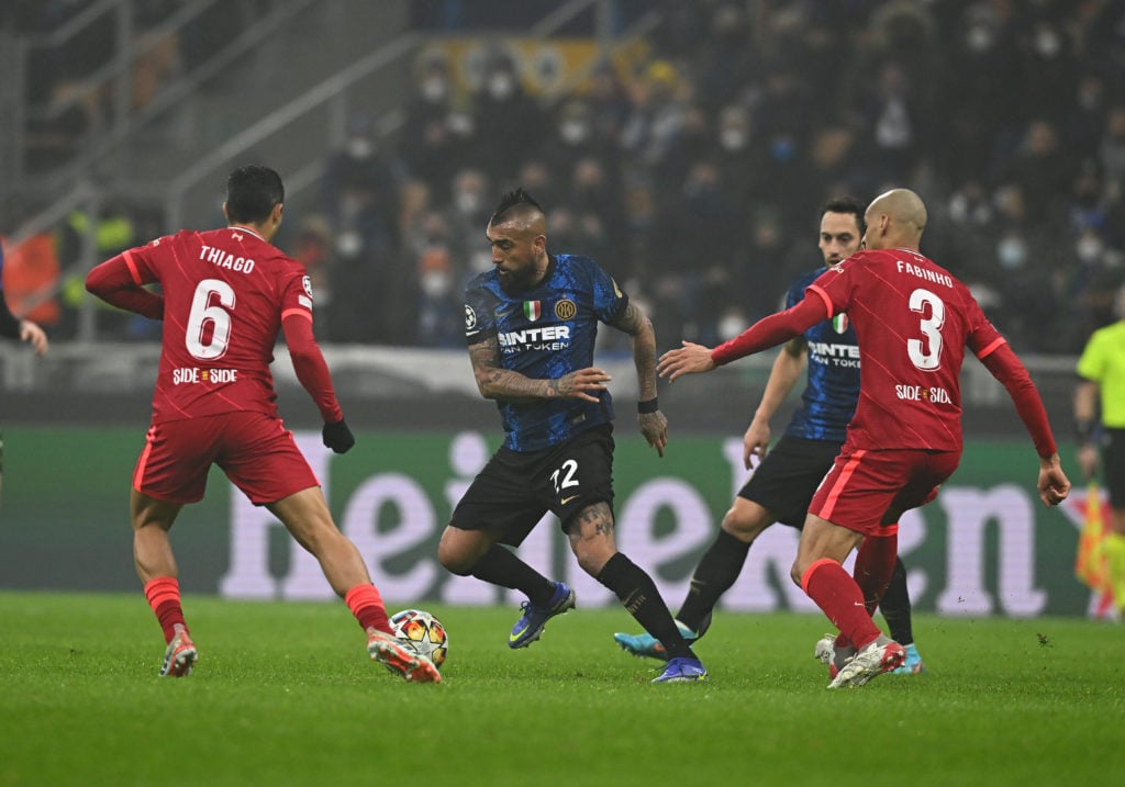 FC Internazionale v Liverpool FC: Round Of Sixteen Leg One - UEFA Champions League