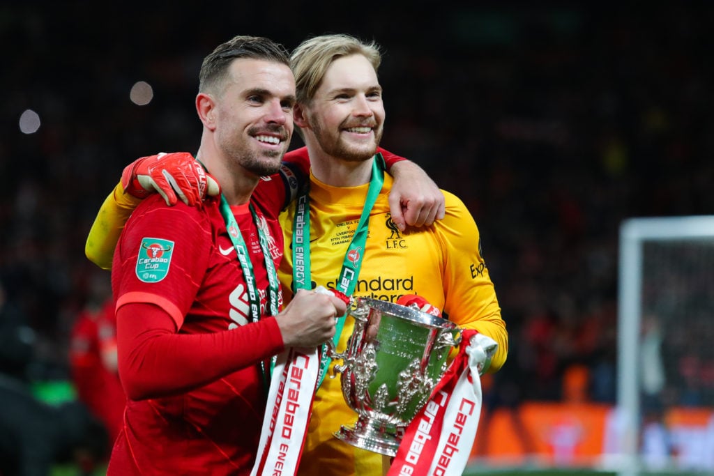 Jordan Henderson and Caoimhin Kelleher for Liverpool
