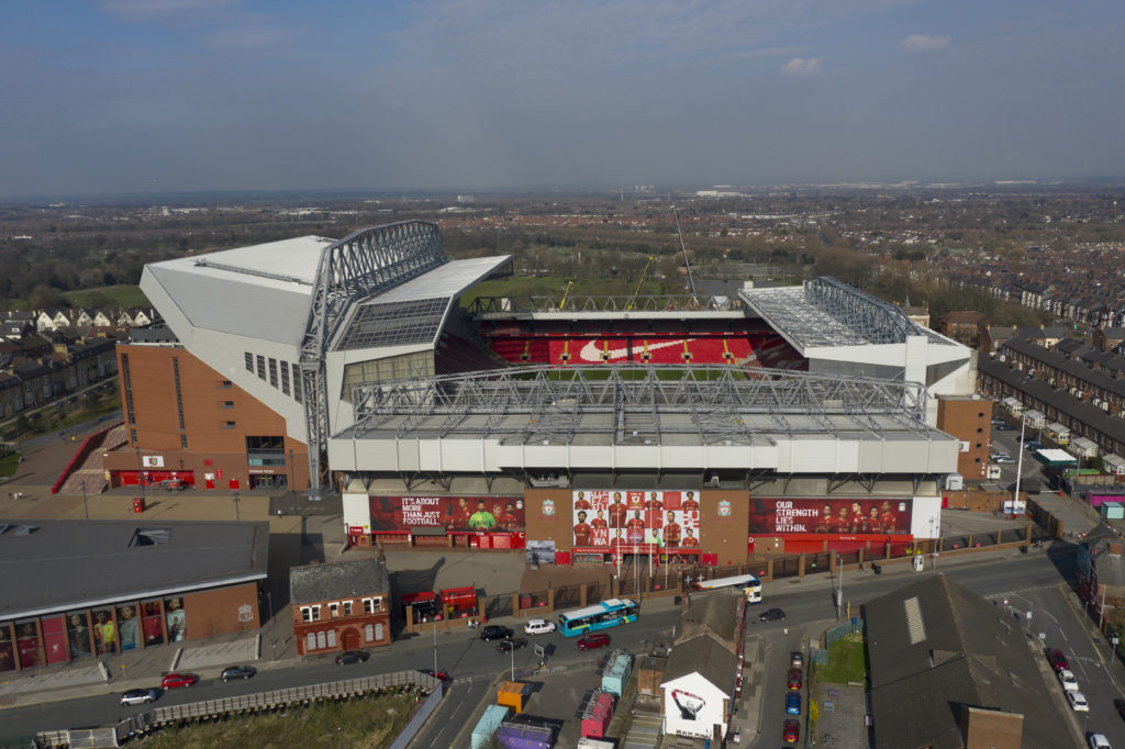 Aerial Views of Anfield Stadium