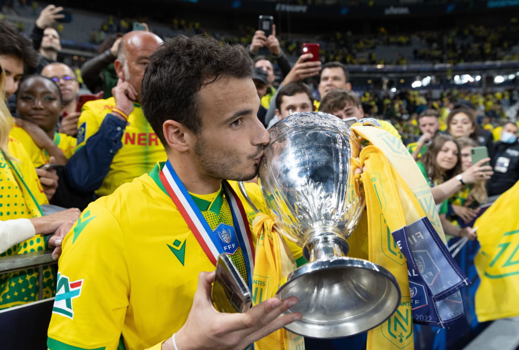 Pedro Chirivella pictured kissing the French Cup.