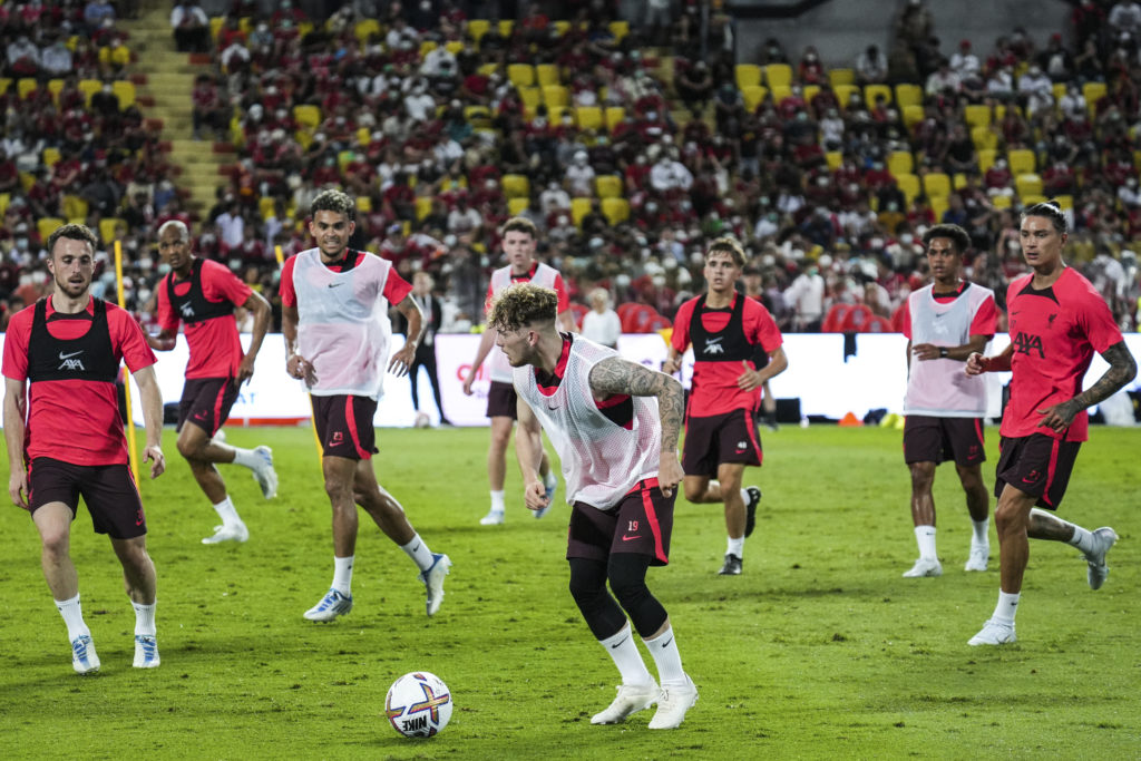 Liverpool FC Training Session During Team Pre-Season Tour.