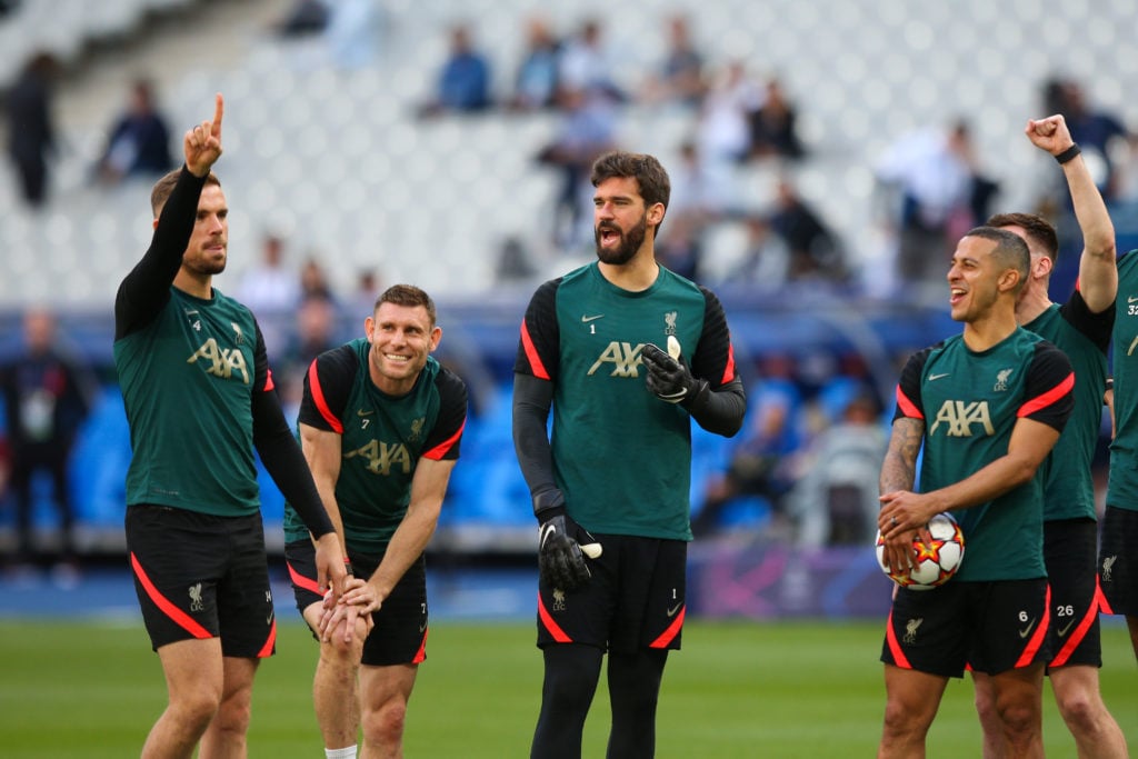 Liverpool FC Training Session And Press Conference - UEFA Champions League Final 2021/22
