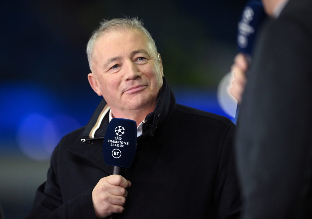 Ally McCoist picture presenting a Champions League match.