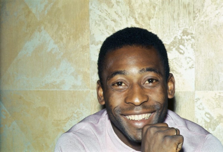 (Original Caption) Pele, the soccer player of the Santos Soccer Club of Brazil is shown in this photograph.