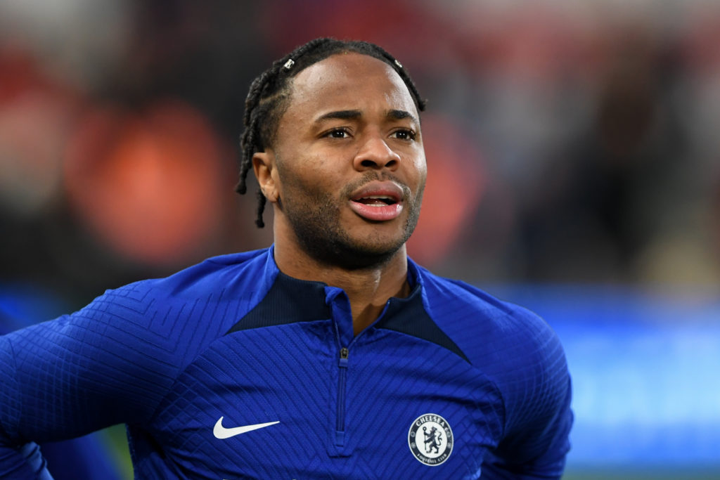 Raheem Sterling of Chelsea during the Premier League match between Nottingham Forest and Chelsea at the City Ground