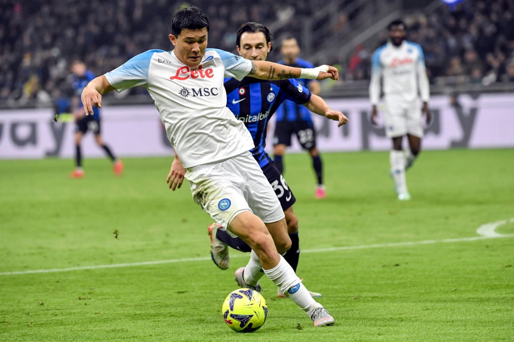 Kim Min-jae of SSC Napoli and Matteo Darmian of Fc