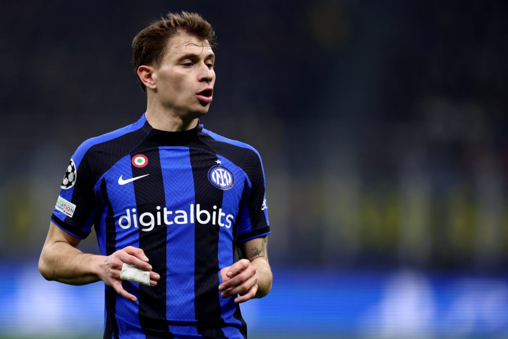 Nicolo Barella of Fc Internazionale looks on during the Uefa