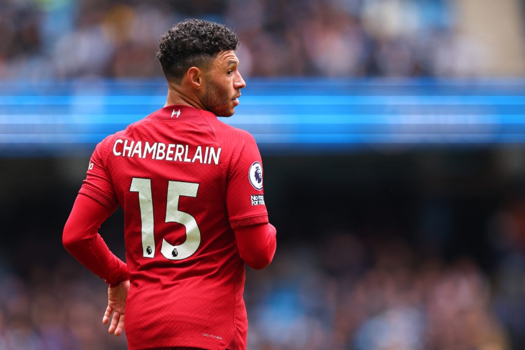 Alex Oxlade-Chamberlain of Liverpool during the Premier League match between Manchester City and Liverpool FC at Etihad Stadium
