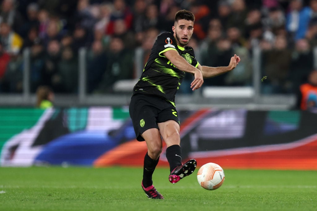 Goncalo Inacio of Sporting Clube de Portugal in action