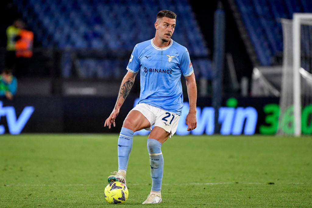 Sergej Milinkovic Savic of SS Lazio in action during the