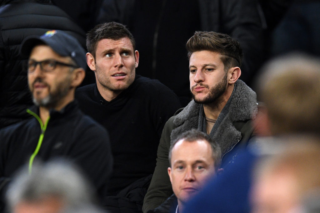 James Milner and Adam Lallana playing for Liverpool
