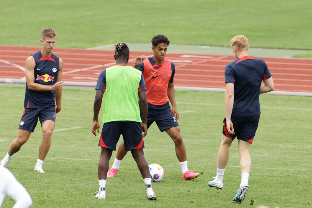 Liverpool midfielder Fabio Carvalho during RB Leipzig training session on loan