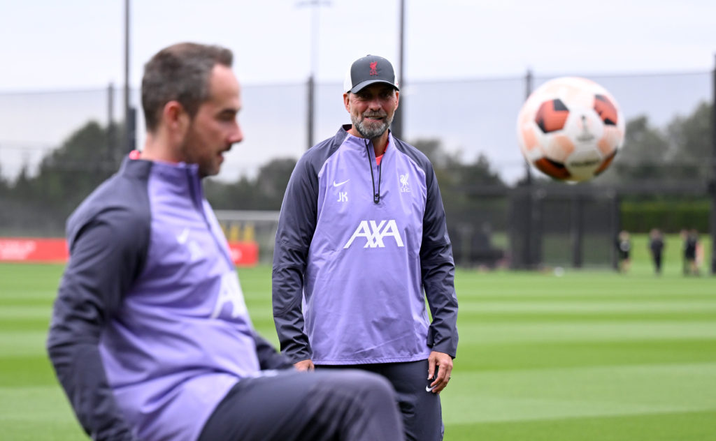 Liverpool FC Training Session And Press Conference - UEFA Europa League 2023/24