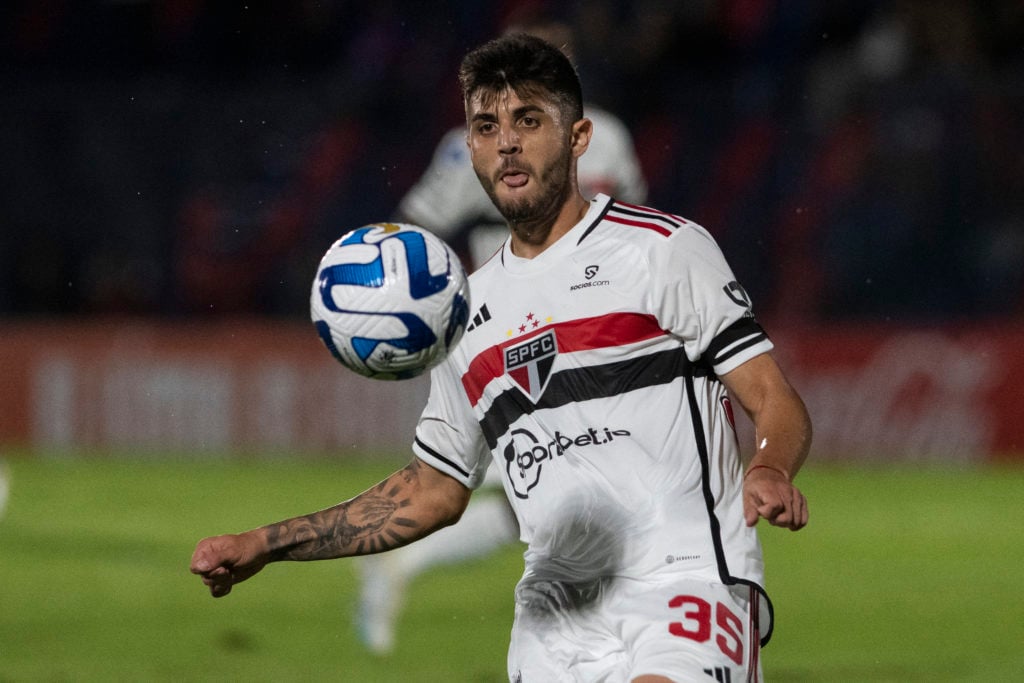 Lucas Beraldo of Sao Paulo in action during the Copa