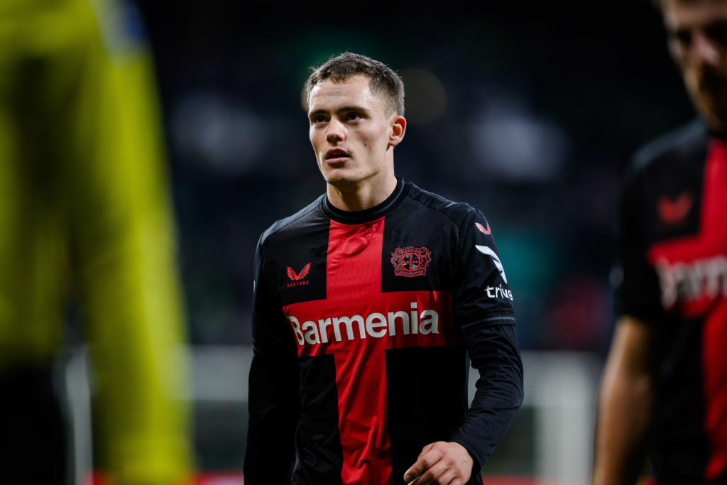 Florian Wirtz of Leverkusen looks on during the Bundesliga match between SV Werder Bremen and Bayer 04 Leverkusen at Wohninvest Weserstadion