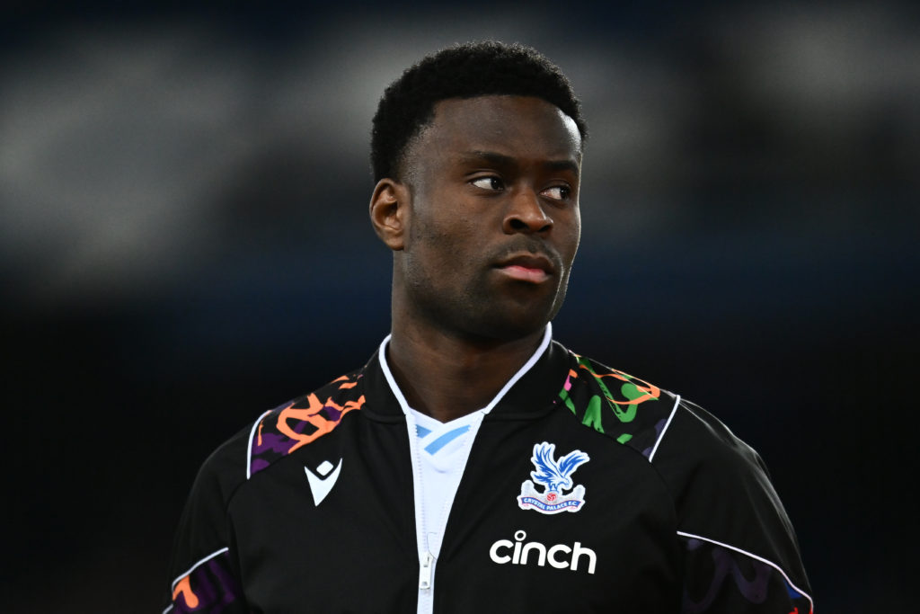 Marc Guehi of Crystal Palace looks on during the Emirates FA Cup Third Round Replay match between Everton and Crystal Palace at Goodison Park
