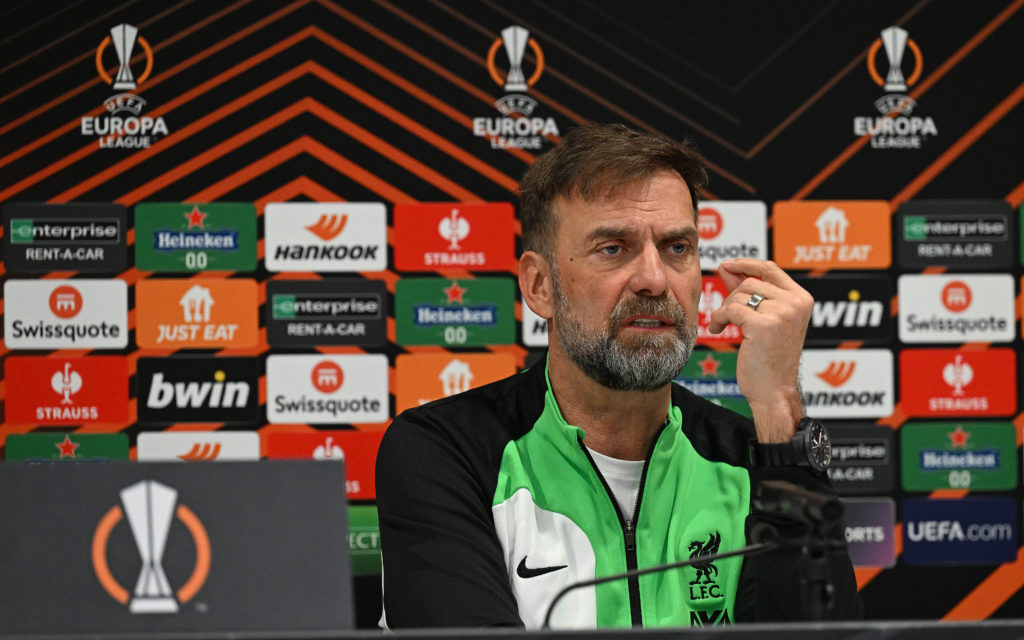 Liverpool FC Training Session And Press Conference - UEFA Europa League 2023/24