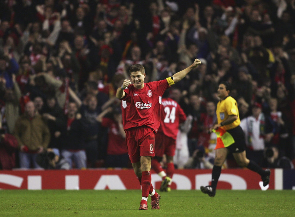 Liverpool's Steven Gerrard helps to best Anfield European night v Olympiakos in Champions League