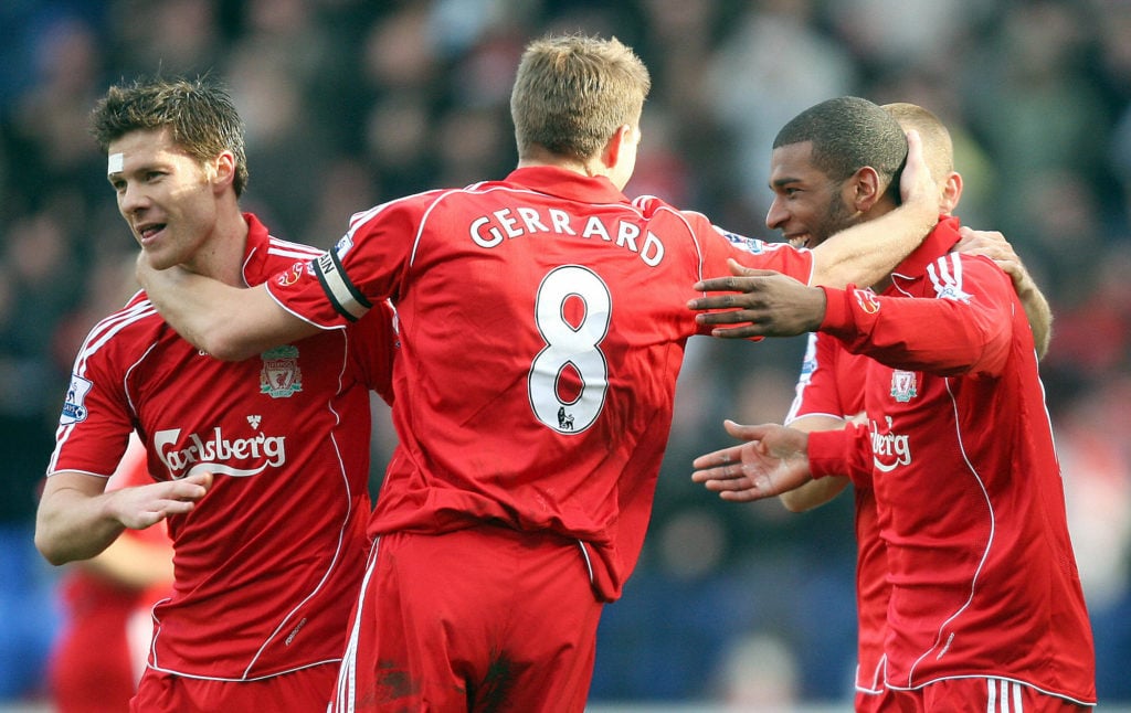 Liverpool's Dutch forward Ryan Babel (2n