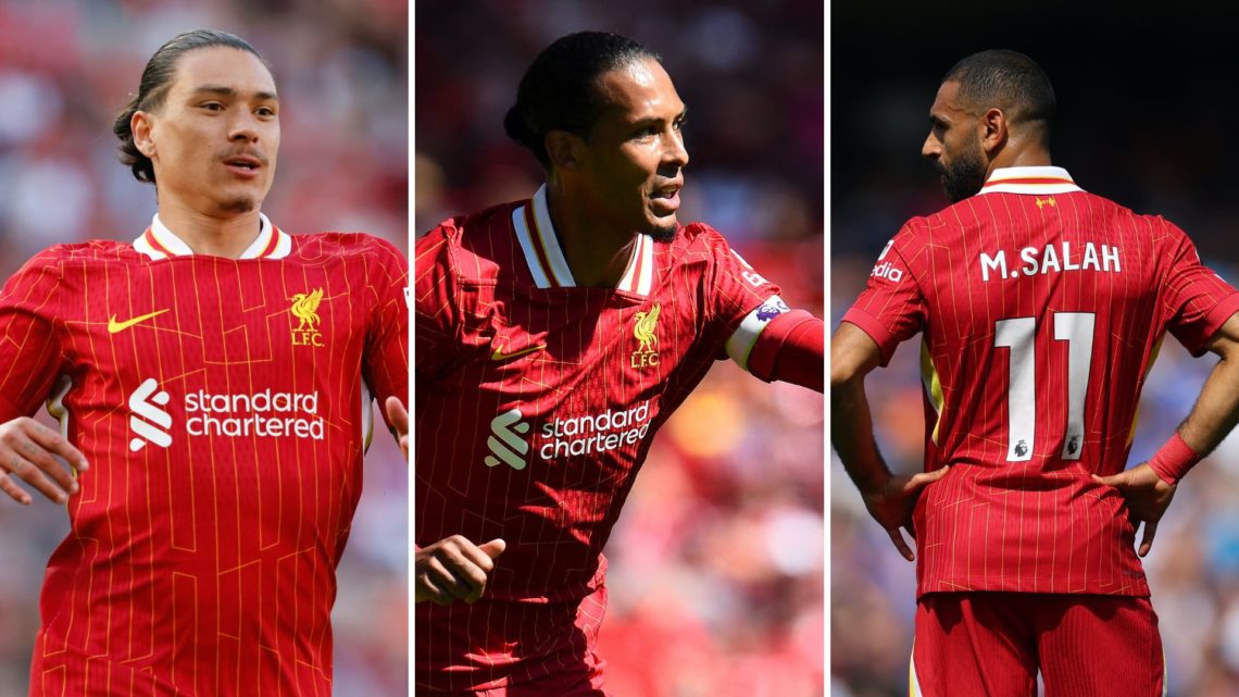 Liverpool striker Darwin Nunez reacts in the Premier League against Wolves, captain Virgil van Dijk reacts in a pre-season friendly against Sevilla...