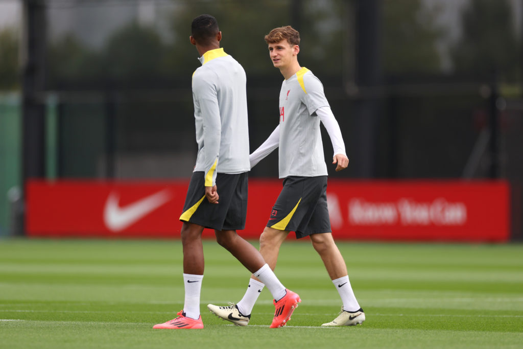 Liverpool FC Training Session And Press Conference - UEFA Champions League 2024/25 League Phase MD1