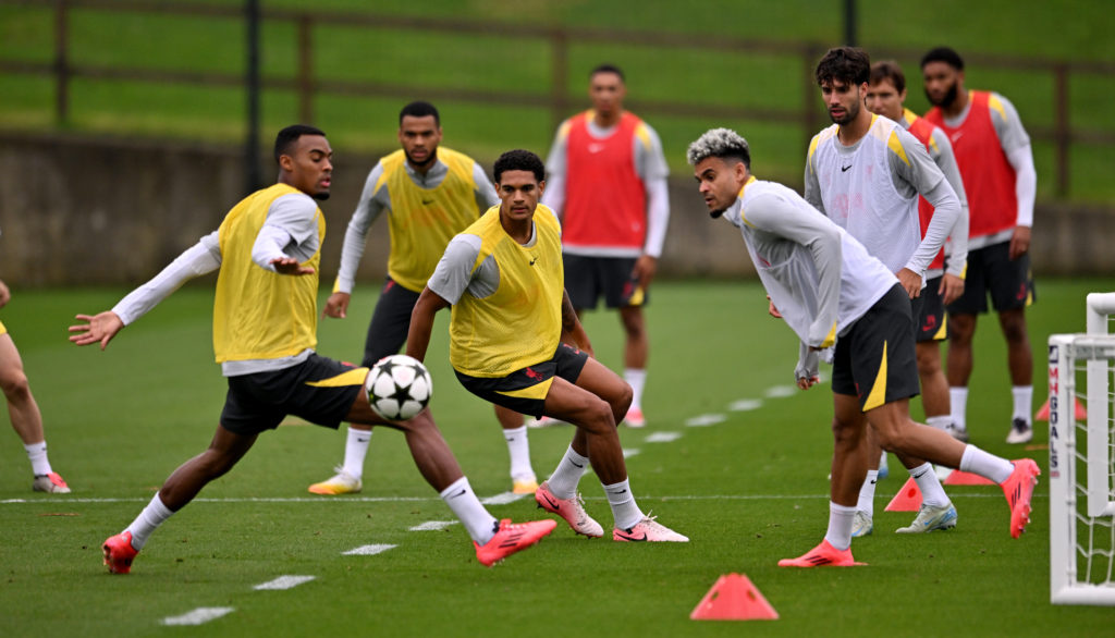 Liverpool FC Training Session And Press Conference - UEFA Champions League 2024/25 League Phase MD1