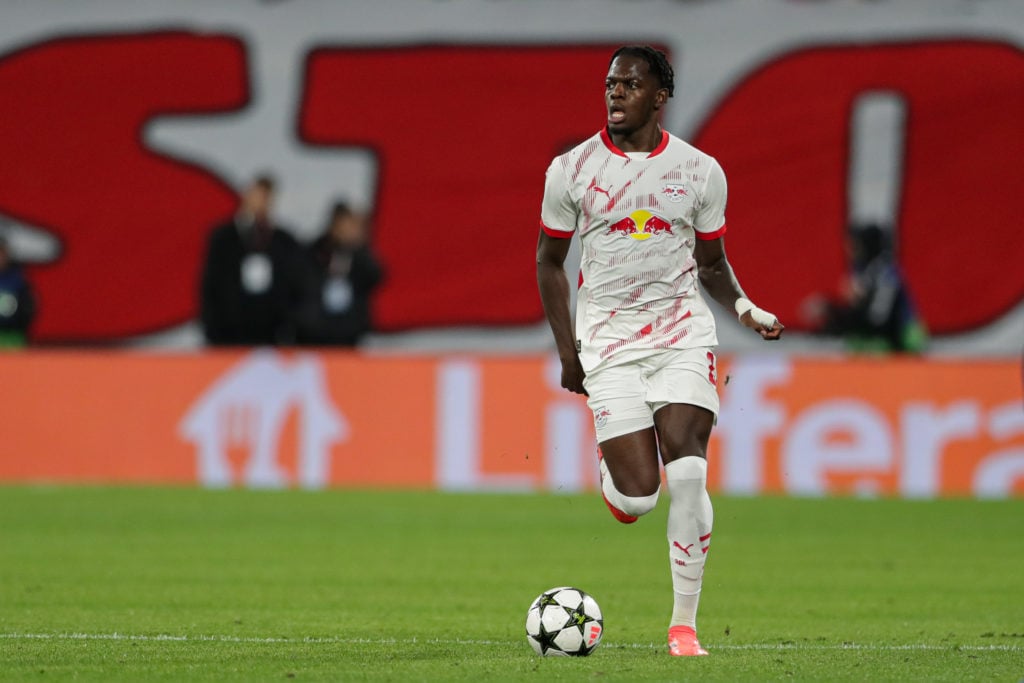 Castello Lukeba of RB Leipzig seen in action during the UEFA