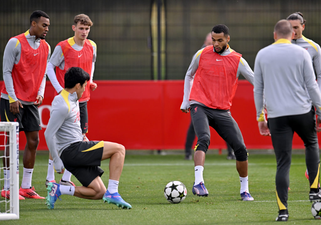Liverpool FC Training Session And Press Conference - UEFA Champions League 2024/25 League Phase MD2