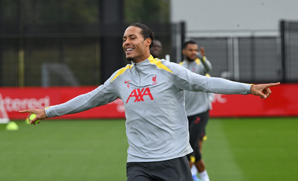 Liverpool FC Training Session And Press Conference - UEFA Champions League 2024/25 League Phase MD2