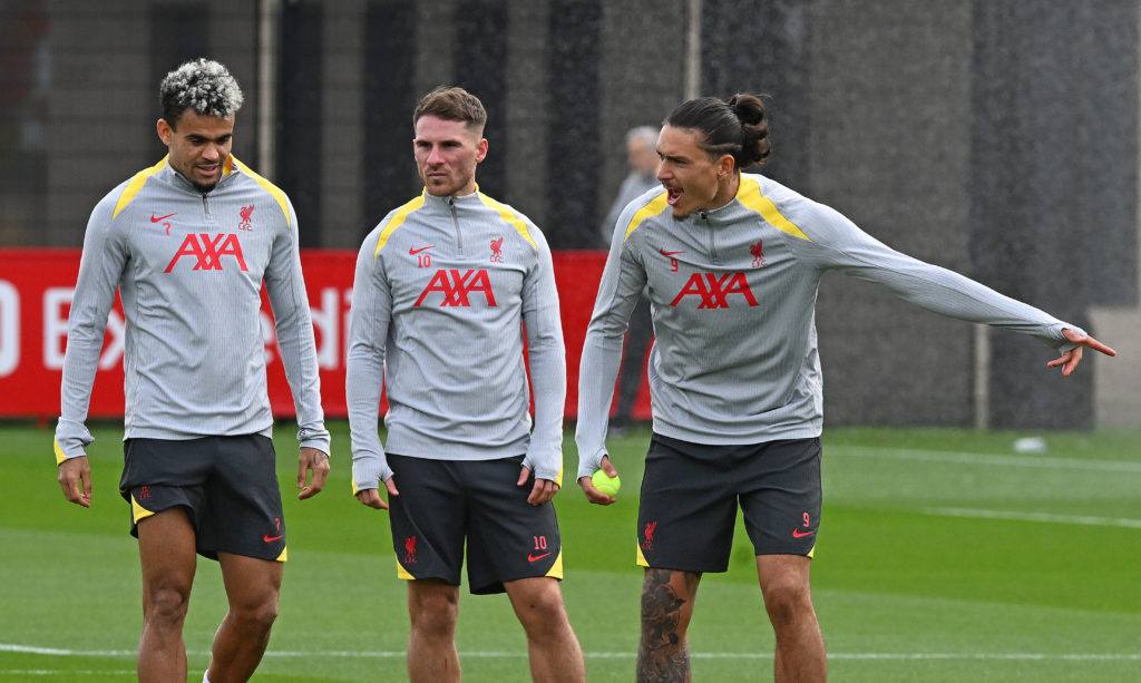 Liverpool FC Training Session And Press Conference - UEFA Champions League 2024/25 League Phase MD2