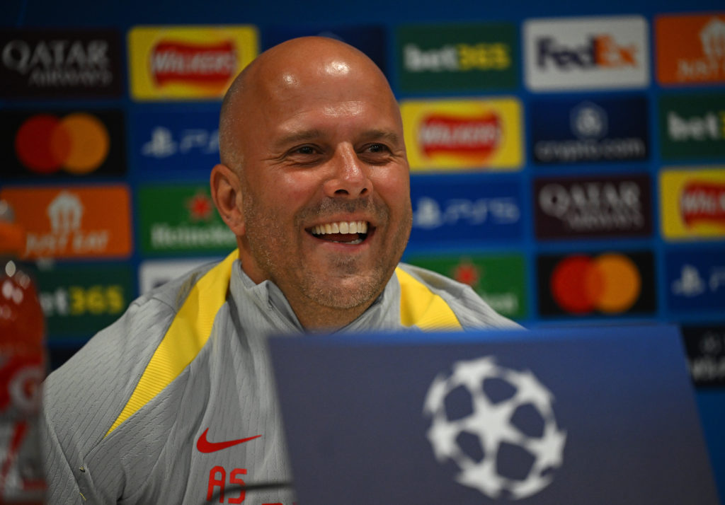 Liverpool FC Training Session And Press Conference - UEFA Champions League 2024/25 League Phase MD2