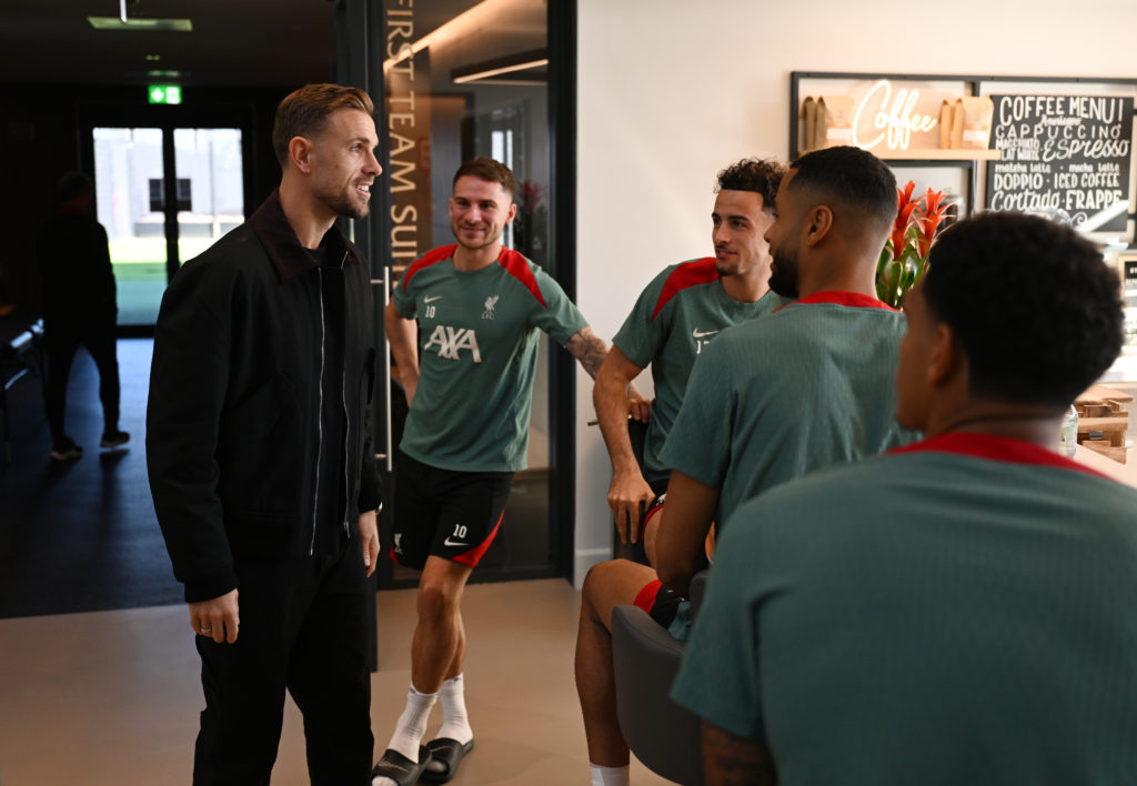 Former Captain Jordan Henderson Visits the Axa Training Centre