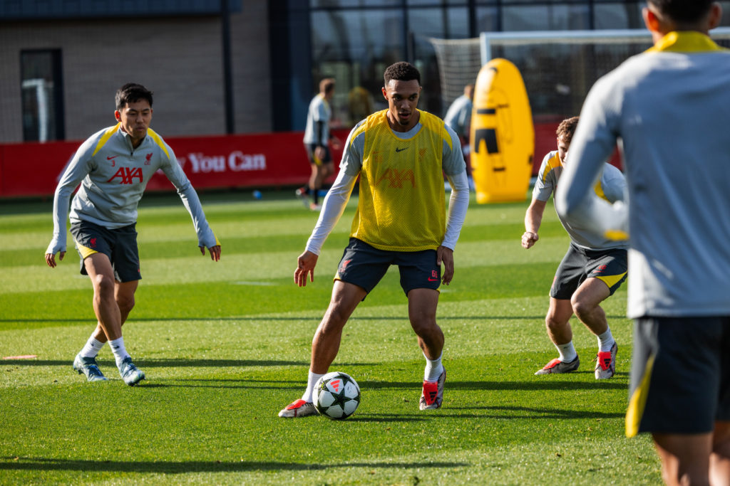 Liverpool FC Training Session And Press Conference - UEFA Champions League 2024/25 League Phase MD3