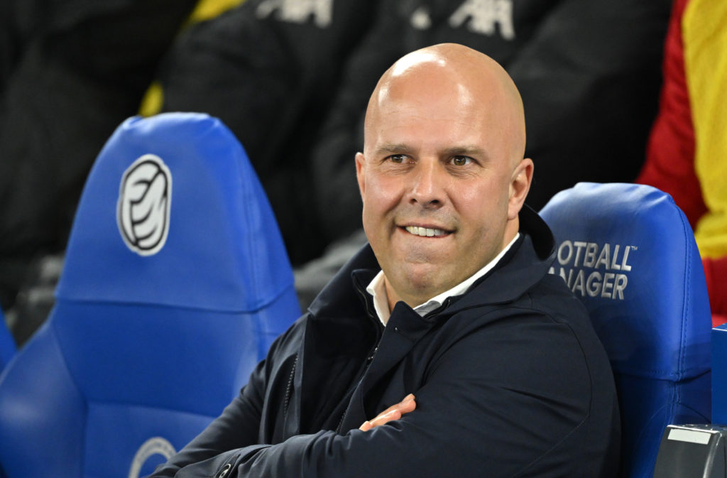 Arne Slot managing Liverpool against Brighton