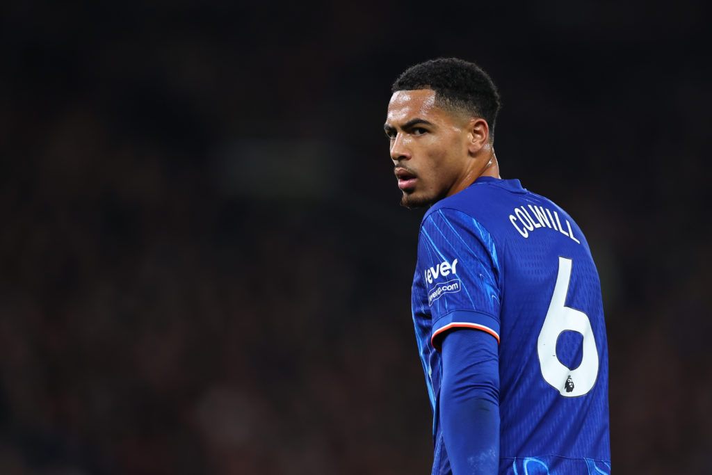 Levi Colwill of Chelsea during the Premier League match between Manchester United FC and Chelsea FC at Old Trafford