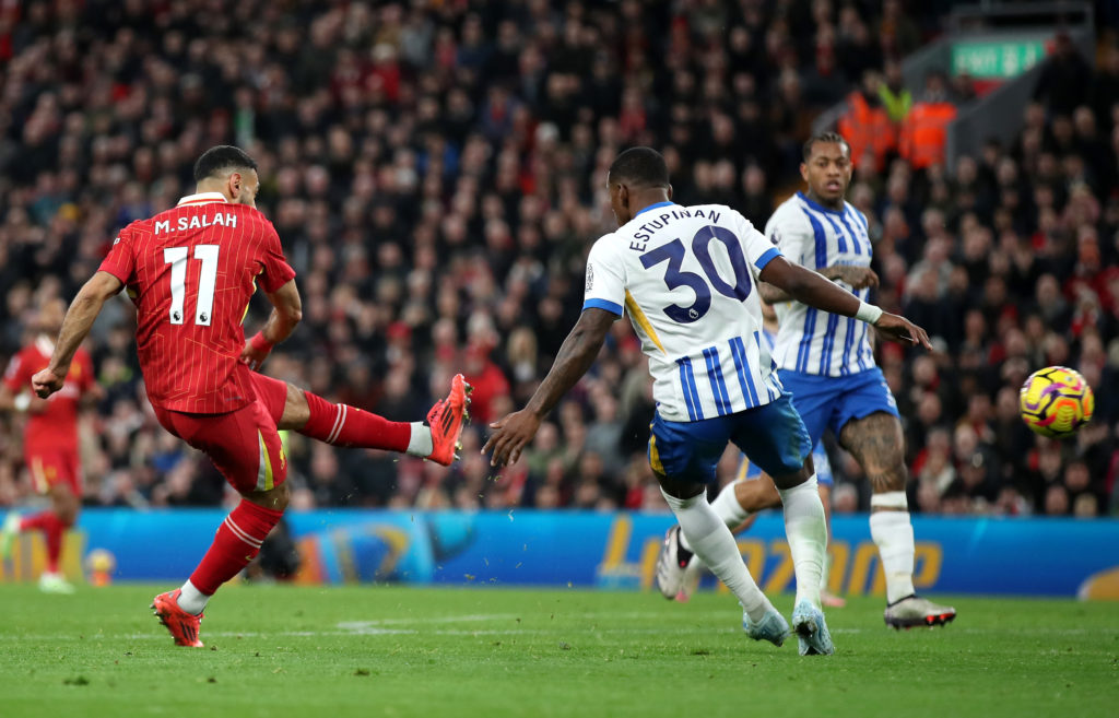 Mohamed Salah scores against Brighton