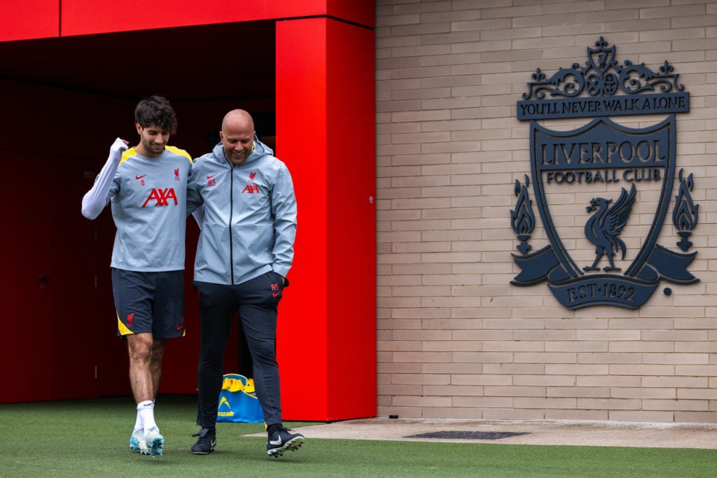 Liverpool FC Training Session And Press Conference - UEFA Champions League 2024/25 League Phase MD4